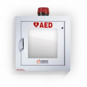 Defibriliatoriaus laikymo dėžė Cardiac Sciene su aliarmu ir šviesos blyksniais