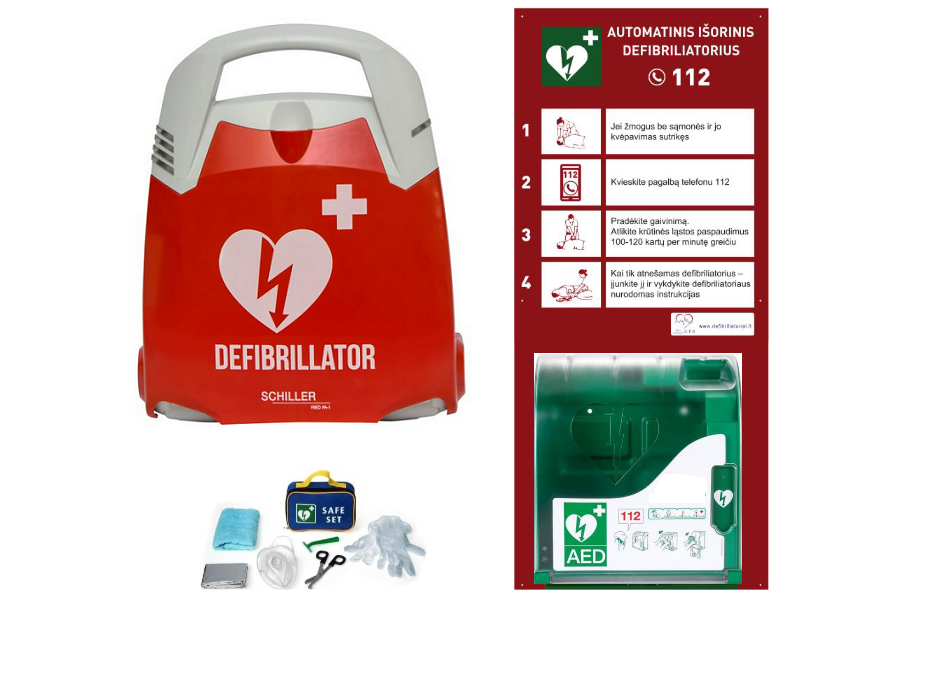 Defibriliatoriaus komplektas CLASSIC (garantija - 10 metų)