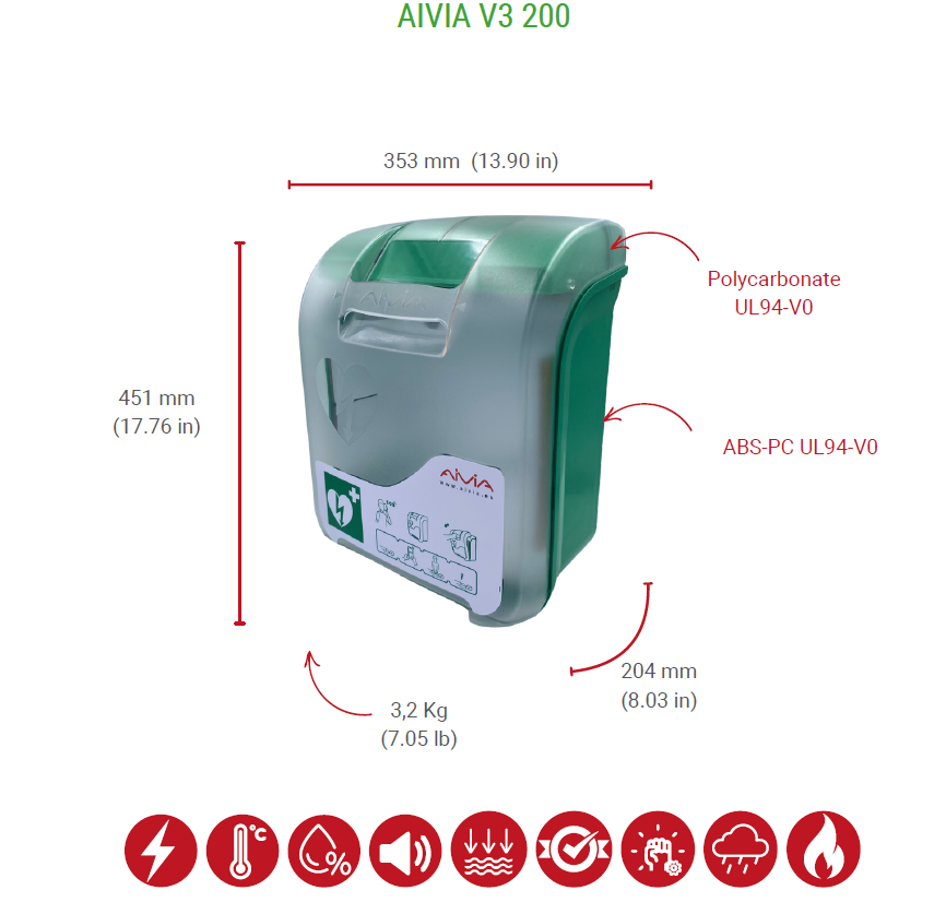 Defibriliatoriaus laikymo dėžė Aivia V3 200 - Image 5